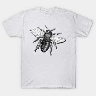 Hand drawn Bee with 3D effect for light background colors T-Shirt